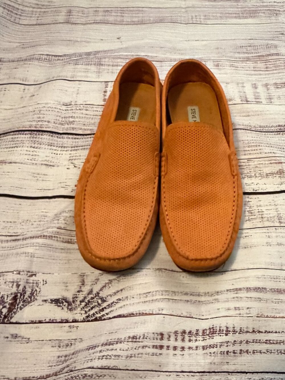 Steve Madden P-Esteem Orange Driving Moccasin Loafers